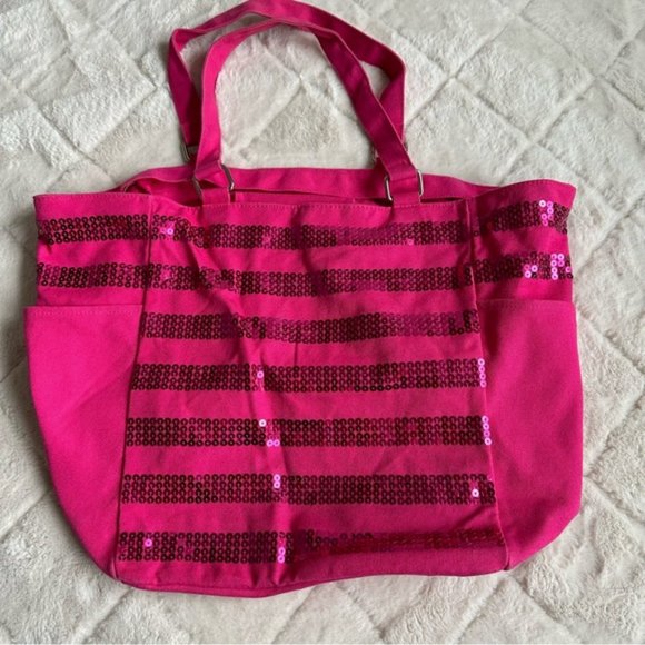 Victoria's Secret | 2012 Black Friday Pink Sequin Travel Tote Bag - Picture 3 of 10